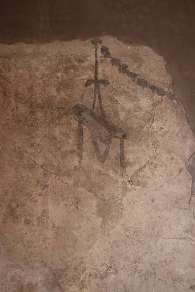 IV.21, Herculaneum. October 2020.
Room 24, upper west wall in atrium, detail from south end. Photo courtesy of Klaus Heese.
